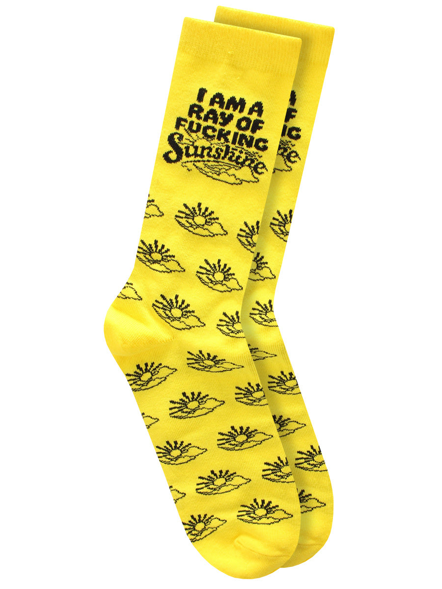 Twisted Soles Ray of Fucking Sunshine Adult Socks (1 Pair) Size Options