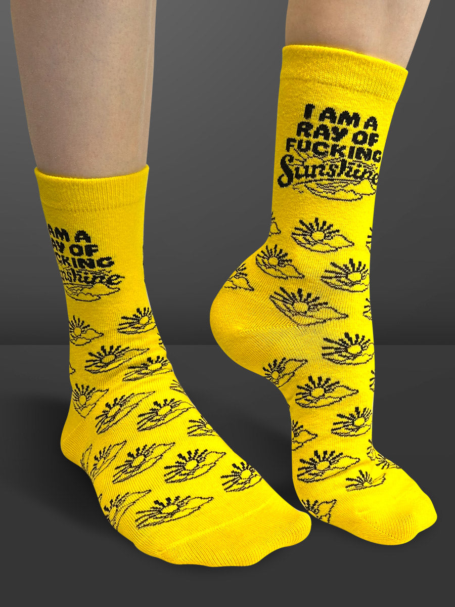 Twisted Soles Ray of Fucking Sunshine Adult Socks (1 Pair) Size Options