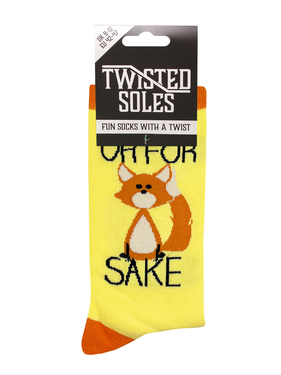 Twisted Soles Oh For Fox Sake Novelty Adult Socks (1 Pair) Size UK 8-12