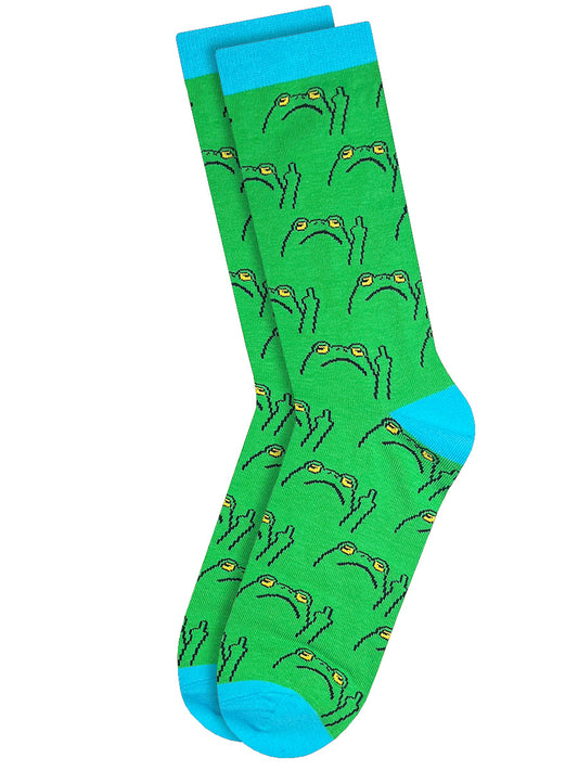 Twisted Soles Frog Off Novelty Adult Socks (1 Pair) Size UK 8-12