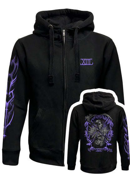 Pinku Kult Death Black Zipped Premium Hoodie