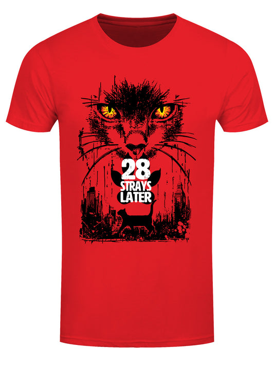 Horror Cats 28 Strays Later Men's Red T-Shirt