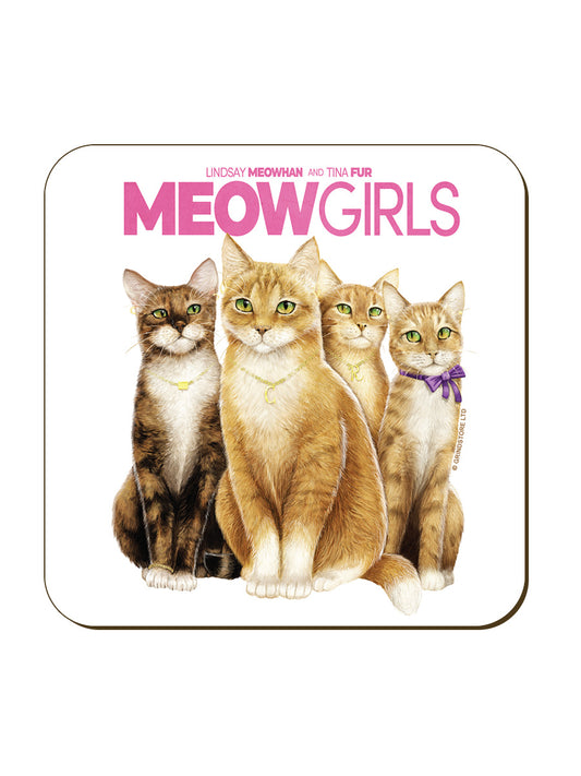 Horror Cats Meow Girls Coaster