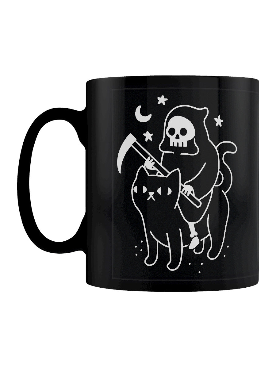 Obinsun Death Rides A Black Cat Mug