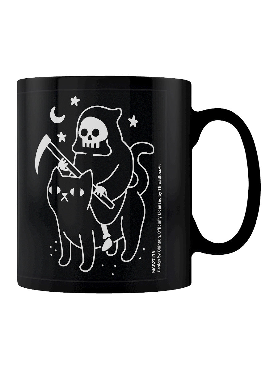 Obinsun Death Rides A Black Cat Mug