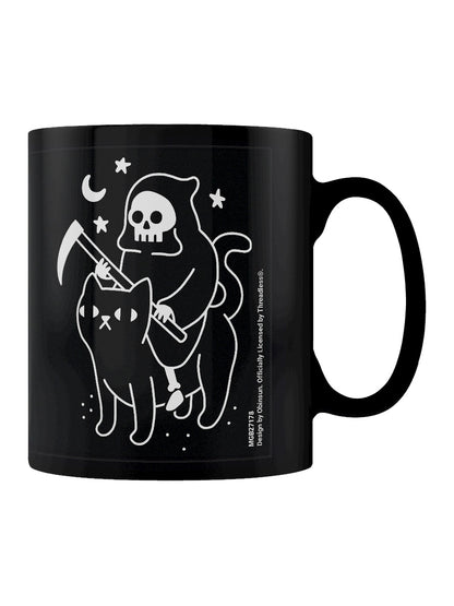 Obinsun Death Rides A Black Cat Mug