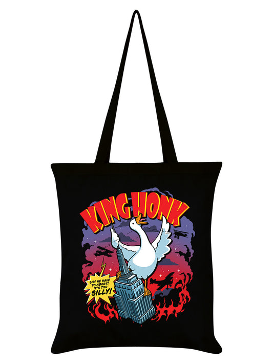 Silly Goose King Honk Black Tote Bag