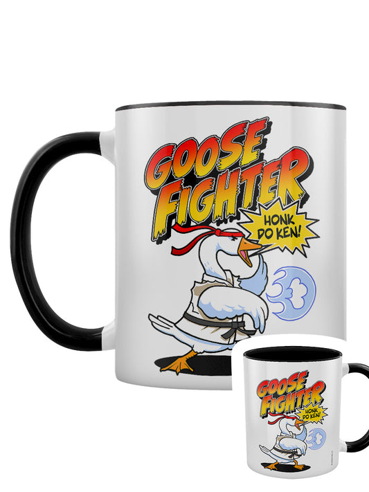 Silly Goose Fighter Black Inner 2-Tone Mug