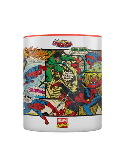 Marvel Comics Spider-Man Panels Red Inner 2-Tone Mug