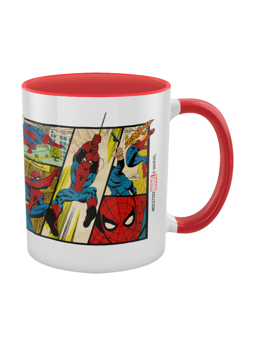 Marvel Comics Spider-Man Panels Red Inner 2-Tone Mug