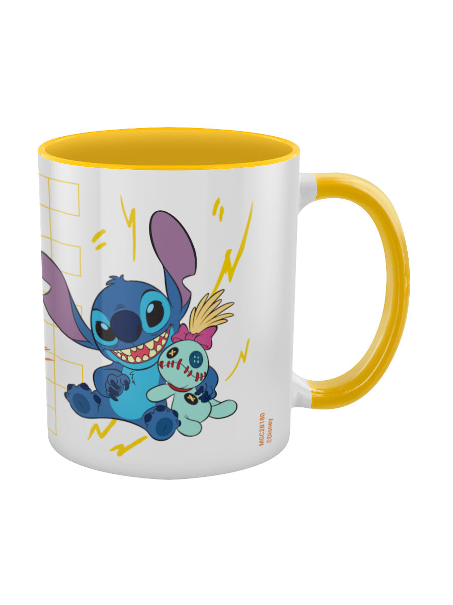 Lilo & Stitch Stitch and Scrump Yellow Inner 2-Tone Mug