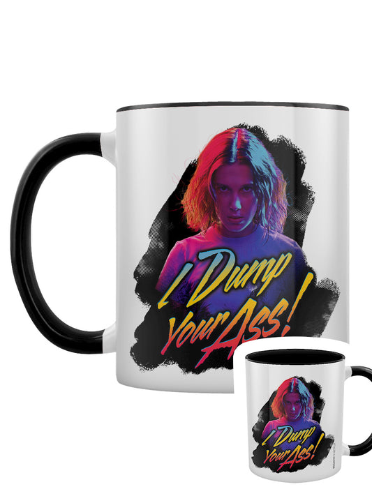 Stranger Things I Dump Your Ass Retro Black Inner 2-Tone Mug