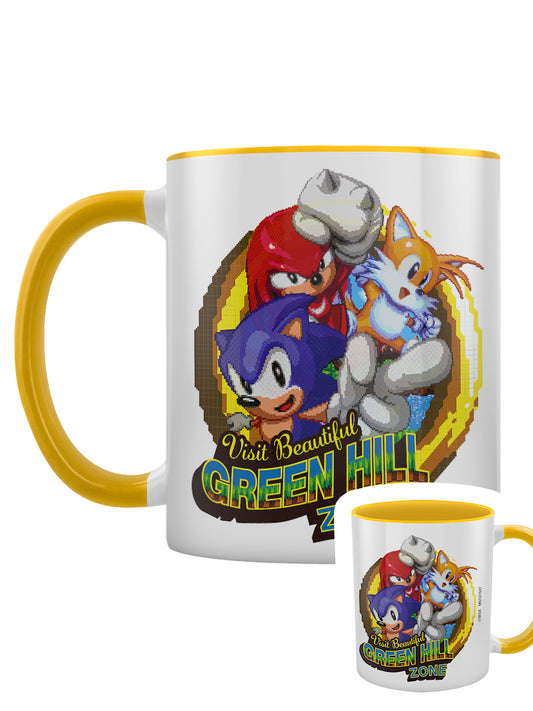 Sonic The Hedgehog Classic Trio Jump Through Yellow Inner 2-Tone Mug