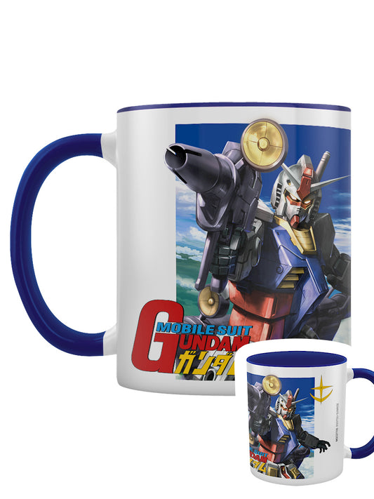 Gundam Taking Aim Blue Inner 2-Tone Mug