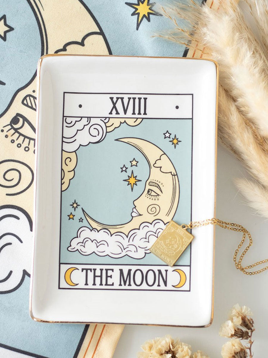 The Moon Vintage Tarot Trinket Dish