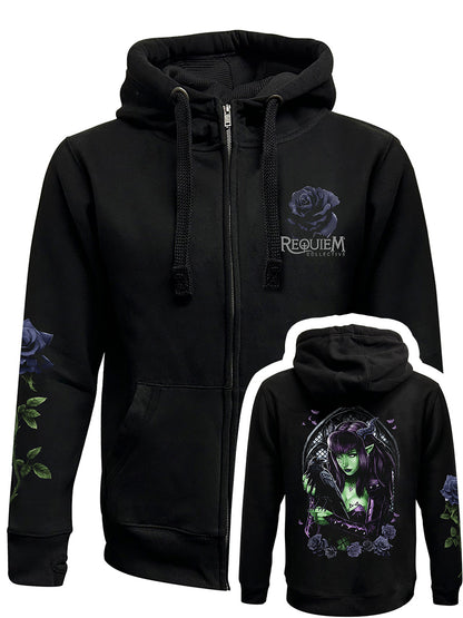 Requiem Collective Raven Black Zipped Hoodie
