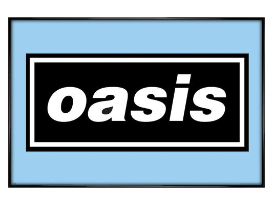 Oasis Logo on Blue Maxi Poster