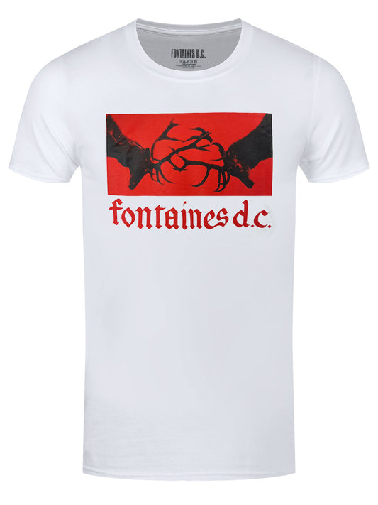 Fontaines D.C. Clashing Stags Men's White T-Shirt