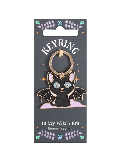 In My Witch Era Bat Cat Enamel Keyring