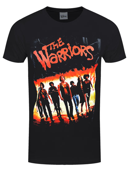 The Warriors Line Up Angle Men's Black T-Shirt