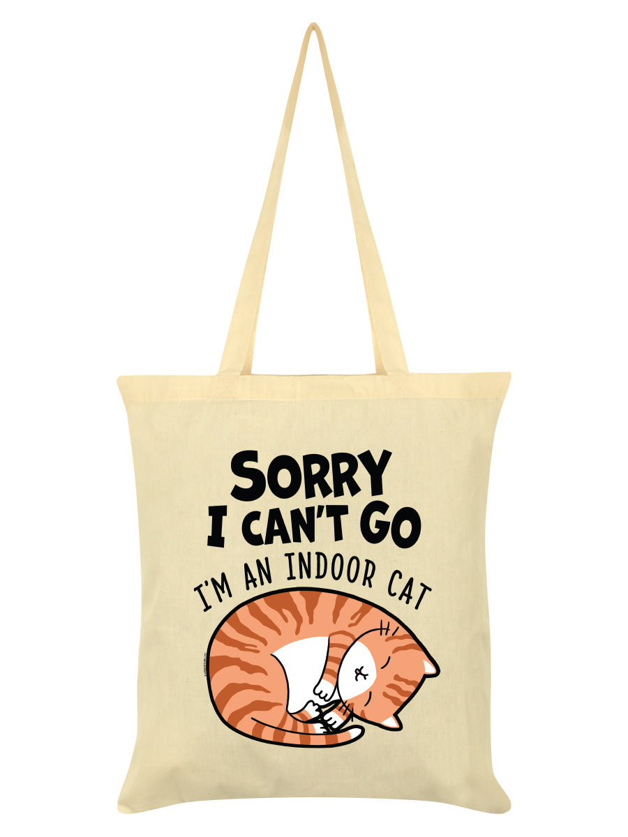Sorry I'm An Indoor Cat Cream Tote Bag