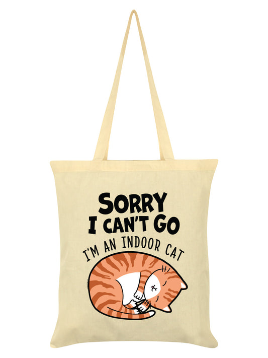 Sorry I'm An Indoor Cat Cream Tote Bag