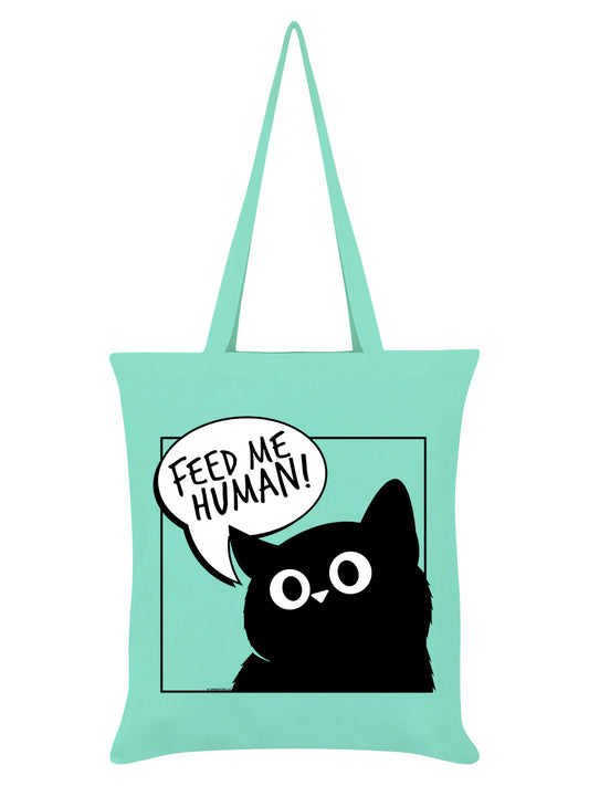 Feed Me Human Mint Green Tote Bag