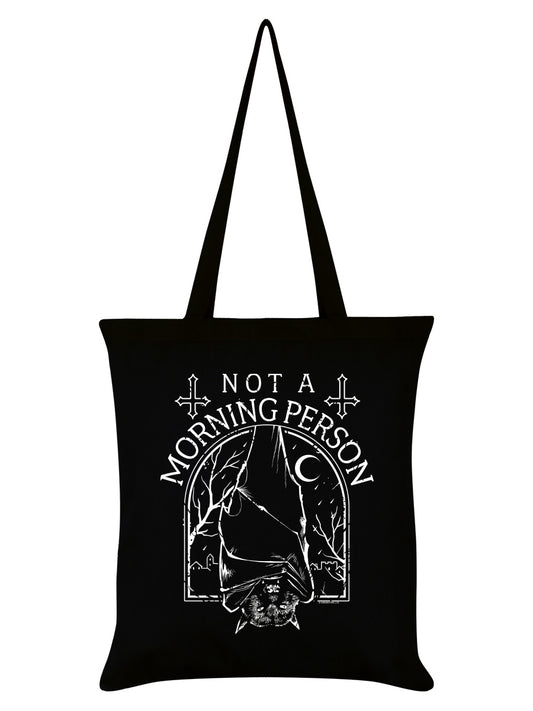 Not A Morning Person Bat Black Tote Bag
