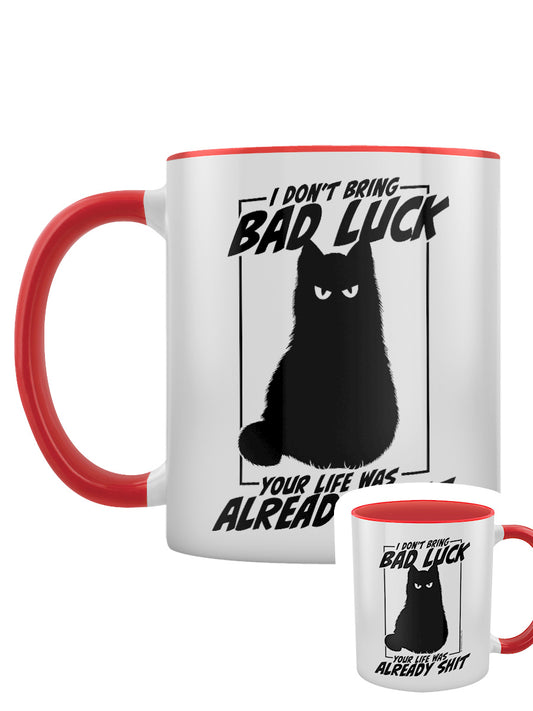 I Don't Bring Bad Luck Red Inner 2-Tone Mug