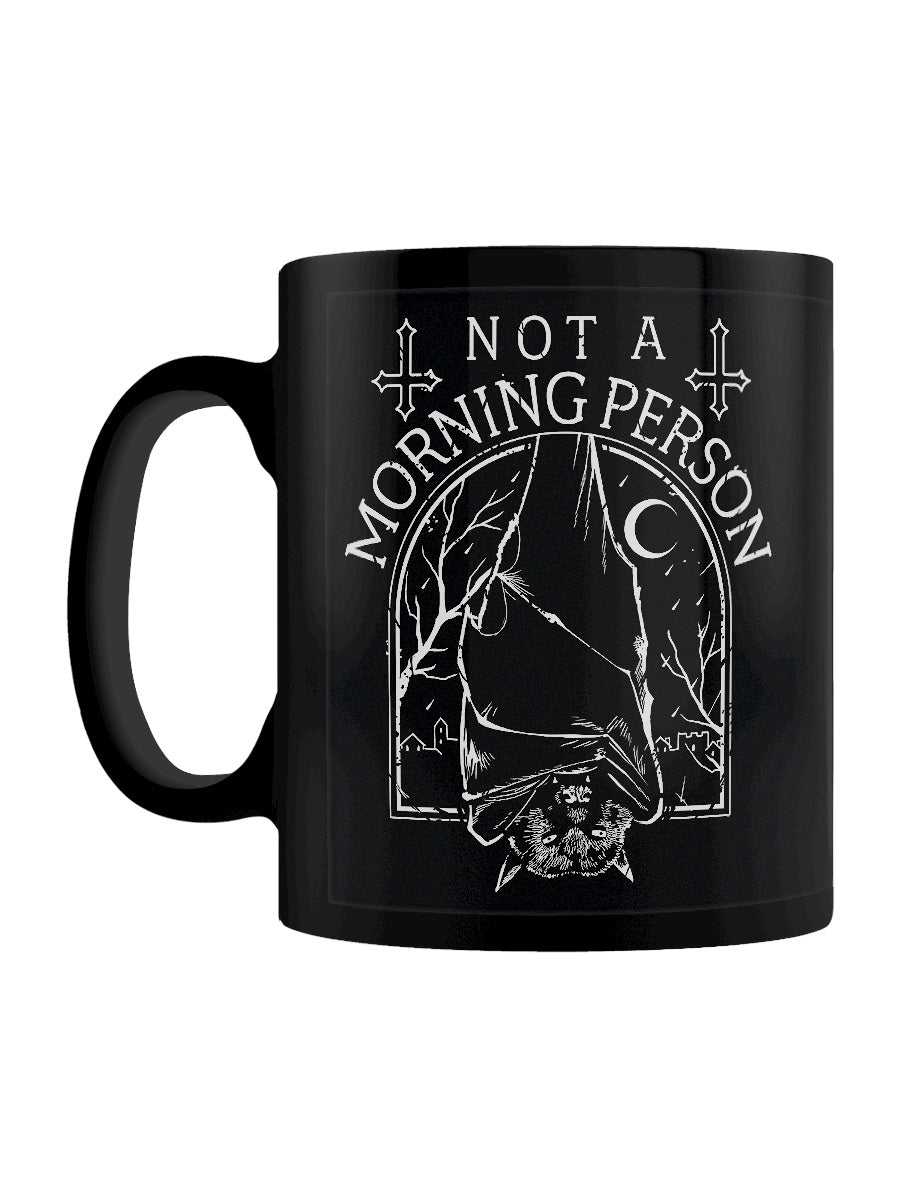 Not A Morning Person Bat Black Mug