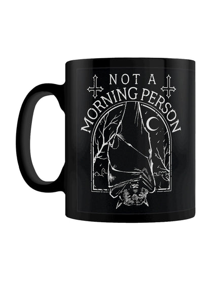 Not A Morning Person Bat Black Mug