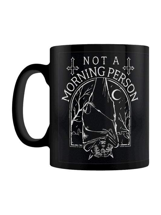 Not A Morning Person Bat Black Mug
