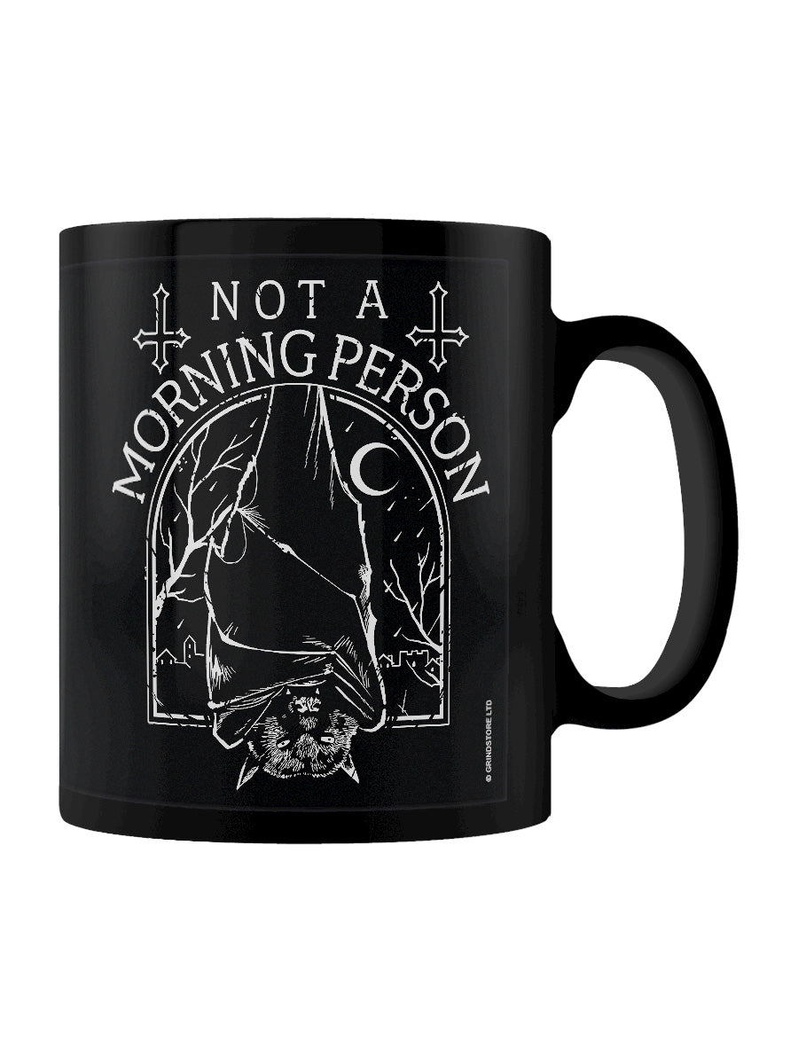 Not A Morning Person Bat Black Mug