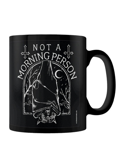 Not A Morning Person Bat Black Mug
