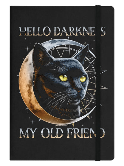 Hello Darkness My Old Friend Black A5 Hard Cover Notebook