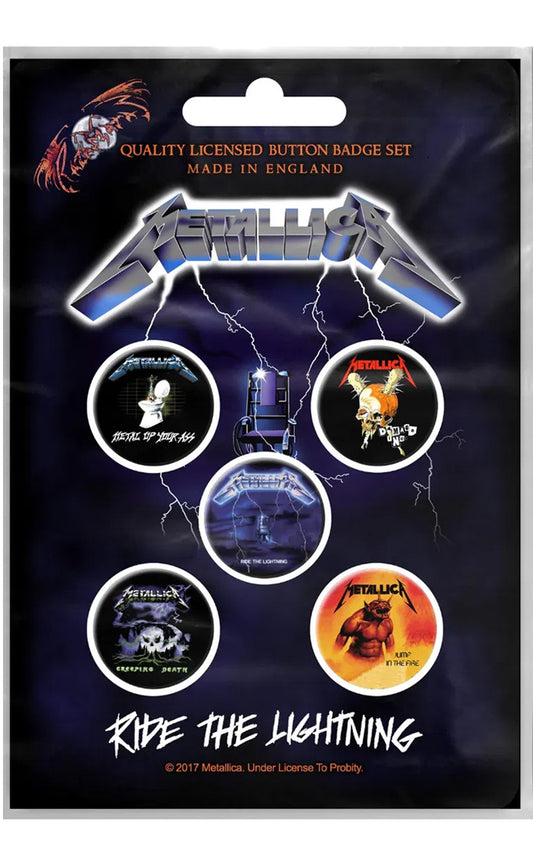 Metallica Ride The Lightning Badge Pack