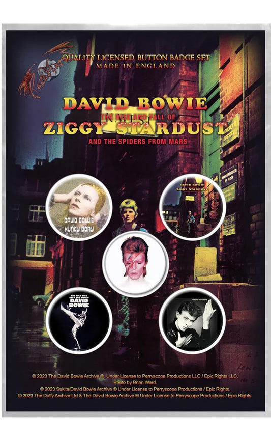 David Bowie Early Albums Badge Pack