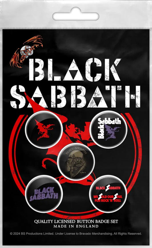 Black Sabbath Red Devil Badge Pack