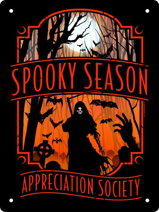 Spooky Season Appreciation Society Halloween MIni Tin Sign