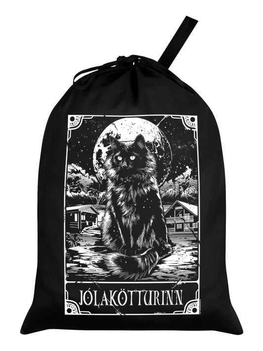 Deadly Tarot - Jólakötturinn The Yule Cat Black Santa Sack