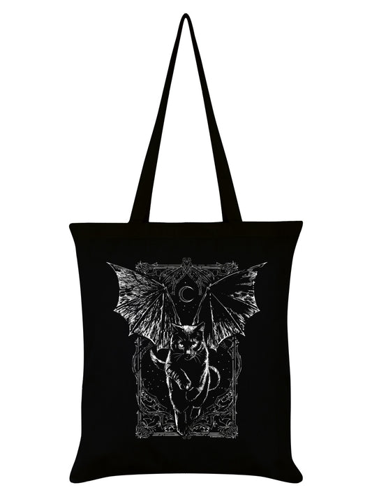 Tressym The Winged Cat Black Tote Bag