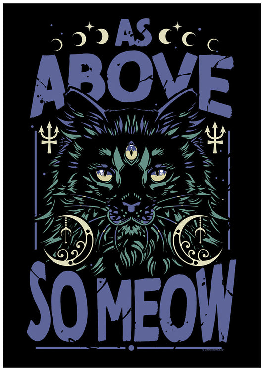 As Above So Meow Mini Poster