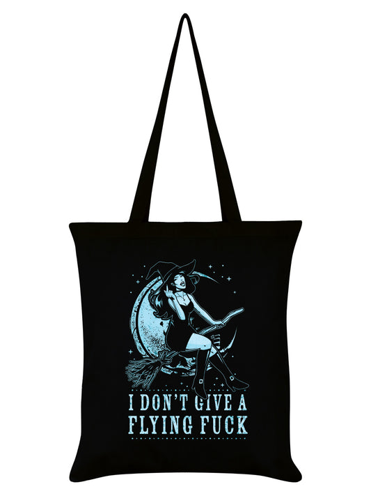 Witch Please I Don't Give A Flying Fuck Black Tote Bag