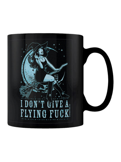 Witch Please I Don't Give A Flying Fuck Black Mug