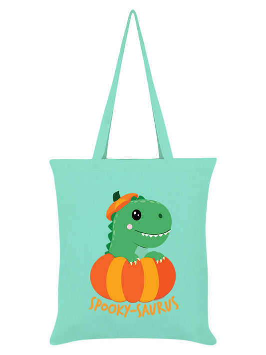 Spooky-Saurus Halloween Dinosaur Mint Green Tote Bag