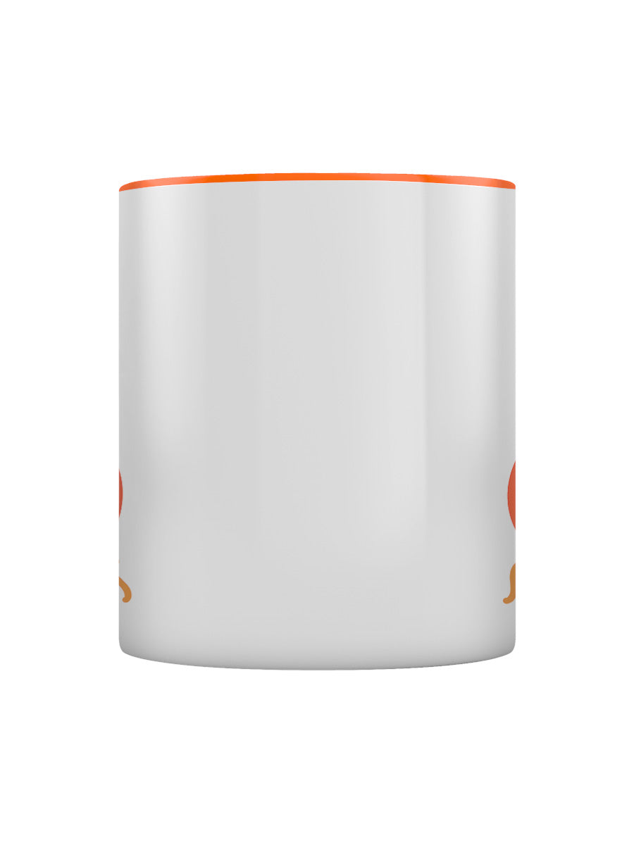 Spooky-Saurus Halloween Dinosaur Orange Inner 2-Tone Mug