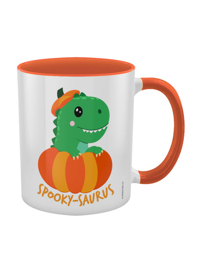Spooky-Saurus Halloween Dinosaur Orange Inner 2-Tone Mug