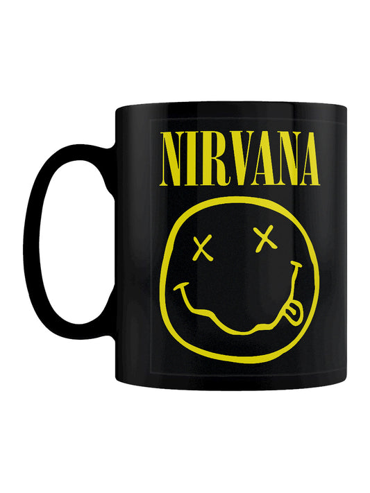 Nirvana (Happy Face) Black Mug
