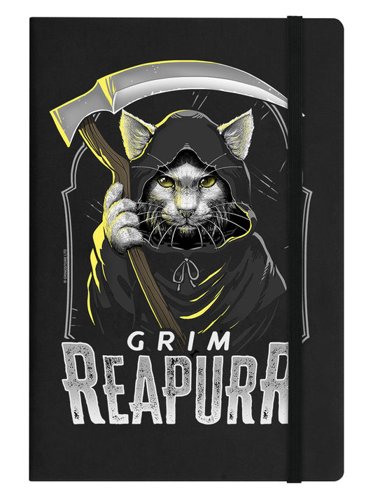 The Grim Reapurr Black A5 Hard Cover Notebook