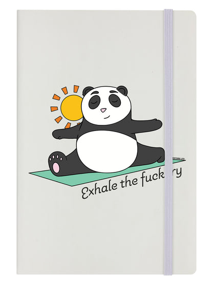 Yoga Panda Exhale The Fuckery Cream A5 Hard Cover Notebook